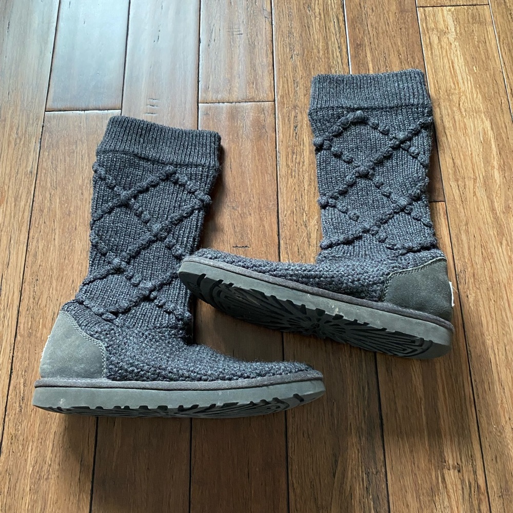 Gray Sweater UGG boots